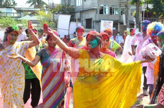 Women Empowerment witnessed at Agartala during Holi